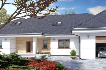  Projekt domu Tytan (BSA2289) - projekt domu parterowego z poddaszem - Zdjęcie 3