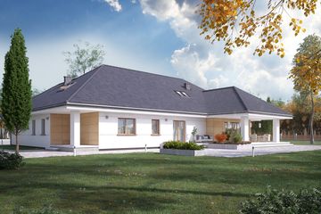  Projekt domu Tytan (BSA2289) - projekt domu parterowego z poddaszem - Zdjęcie 4