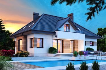  Projekt domu Reksio X 2G (BSB1148) - projekt domu parterowego z poddaszem - Zdjęcie 4