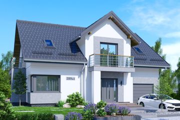  Projekt domu APS 289w3 (LUA1514) - projekt domu parterowego z poddaszem - Zdjęcie 1
