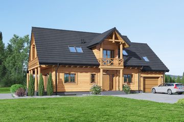  Projekt domu Milicz dw 79 (KRP2473) - projekt domu parterowego z poddaszem - Zdjęcie 1