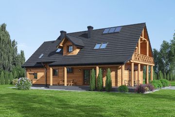  Projekt domu Milicz dw 79 (KRP2473) - projekt domu parterowego z poddaszem - Zdjęcie 2