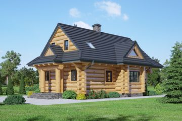  Projekt domu Rytowo dw 5 (KRP2474) - projekt domu parterowego z poddaszem - Zdjęcie 1