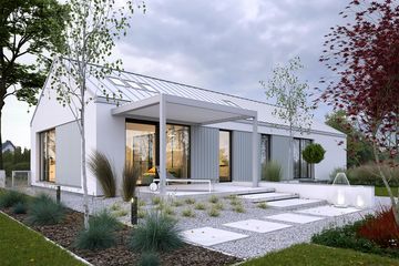  Projekt domu Radosny 4 (WAW1143) - projekt domu parterowego - Zdjęcie 1