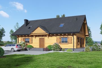  Projekt domu Alamowo 23 dwk (KRP2475) - projekt domu parterowego z poddaszem - Zdjęcie 1