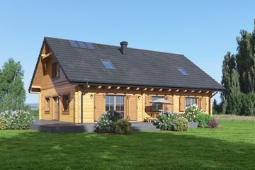  Projekt domu Alamowo 23 dwk (KRP2475) - projekt domu parterowego z poddaszem - Zdjęcie 2