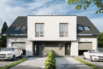  Projekt domu Merida a - dwulokalowy l+ll (WRD3007) - projekt domu parterowego z poddaszem - Zdjęcie 1