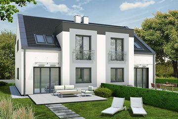  Projekt domu Emil - dwulokalowy pl+p (WRD3011) - projekt domu parterowego z poddaszem - Zdjęcie 2