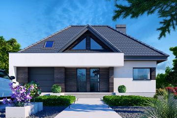  Projekt domu Reksio X (BSB1150) - projekt domu parterowego z poddaszem - Zdjęcie 2