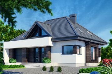  Projekt domu Reksio X (BSB1150) - projekt domu parterowego z poddaszem - Zdjęcie 1