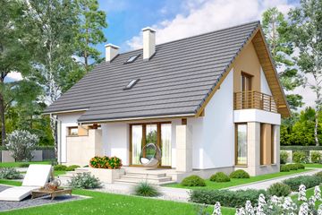  Projekt domu Tofi 4 (WOF1143) - projekt domu parterowego z poddaszem - Zdjęcie 3