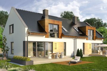  Projekt domu Aviator 3 2L (WRN1483) - projekt domu parterowego z poddaszem - Zdjęcie 2