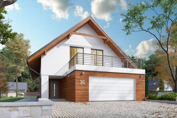  Projekt domu Amarylis 8 (BSA2291) - projekt domu parterowego z poddaszem - Zdjęcie 2