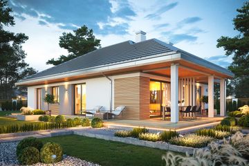  Projekt domu na południowej (WAH2036) - projekt domu parterowego - Zdjęcie 3