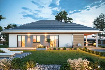  Projekt domu na południowej (WAH2036) - projekt domu parterowego - Zdjęcie 4