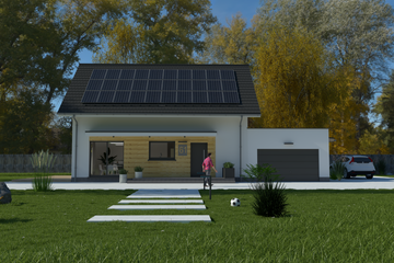  Projekt domu eko Typowy 57 (KKE1055) - projekt domu parterowego z poddaszem - Zdjęcie 3