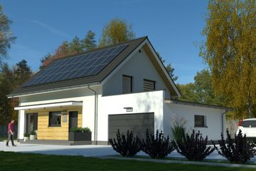  Projekt domu eko Typowy 57 (KKE1055) - projekt domu parterowego z poddaszem - Zdjęcie 4