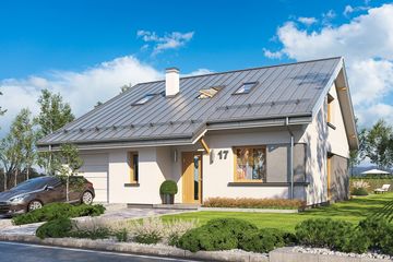  Projekt domu Ambitny (WAH2042) - projekt domu parterowego z poddaszem - Zdjęcie 2