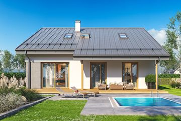  Projekt domu Ambitny (WAH2042) - projekt domu parterowego z poddaszem - Zdjęcie 3