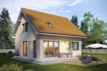  Projekt domu Sempre (WRN1501) - projekt domu parterowego z poddaszem - Zdjęcie 1