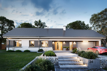  Projekt domu na szerokiej 2 (WAH2044) - projekt domu parterowego - Zdjęcie 1