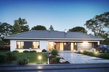  Projekt domu na szerokiej 3 (WAH2045) - projekt domu parterowego - Zdjęcie 1