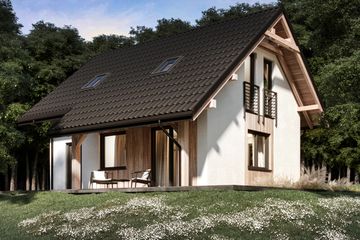  Projekt domu L-304 (SLU1017) - projekt domu parterowego z poddaszem - Zdjęcie 1