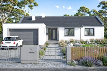 Projekt domu Simple 5-30 - parterowy dom o powierzchni 130 m², dach dwuspadowy, koszt budowy 389 000 zł - ujęcie frontu