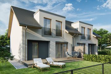  Projekt domu Kalipso 1 - bliźniak pl+p (WRD3004) - projekt domu parterowego z poddaszem - Zdjęcie 2