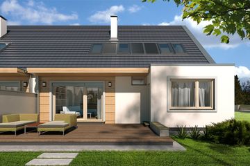  Projekt domu Vivien A - dwulokalowy L+LL (WRD3094) - projekt domu parterowego z poddaszem - Zdjęcie 3