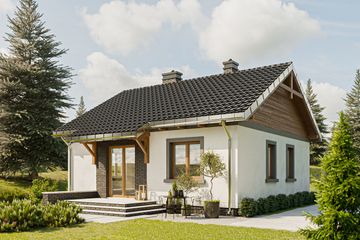  Projekt domu Czyżyk (1477) (KRD1041) - projekt domu parterowego - Zdjęcie 4