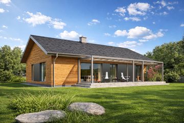  Projekt domu TK105 (WBE1010) - projekt domu parterowego - Zdjęcie 1