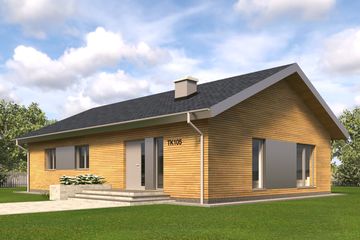  Projekt domu TK105 (WBE1010) - projekt domu parterowego - Zdjęcie 1