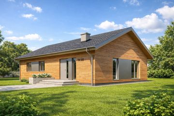  Projekt domu TK105 (WBE1010) - projekt domu parterowego - Zdjęcie 2