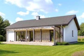  Projekt domu TK85 (WBE1009) - projekt domu parterowego - Zdjęcie 1