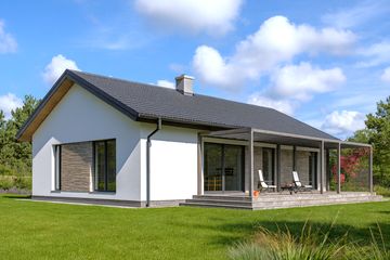  Projekt domu TK85 (WBE1009) - projekt domu parterowego - Zdjęcie 2