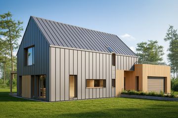  Projekt domu House x17 (WRG1080) - projekt domu parterowego z poddaszem - Zdjęcie 1