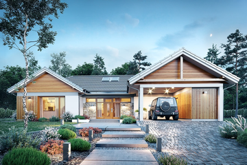  Projekt domu Hanka 2 (WAH2048) - projekt domu parterowego - Zdjęcie 1