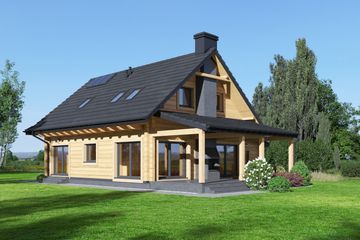  Projekt domu Głogoczów 36 dw (KRP2478) - projekt domu parterowego z poddaszem - Zdjęcie 2