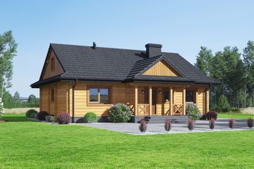  Projekt domu Polańczyk 3 dw (KRP2479) - projekt domu parterowego - Zdjęcie 1