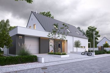  Projekt domu Radosny 5 (WAW1144) - projekt domu parterowego z poddaszem - Zdjęcie 3