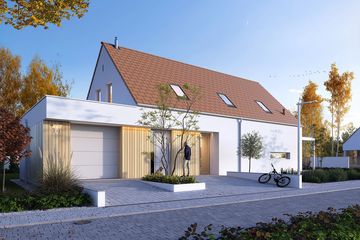  Projekt domu Radosny 5 (WAW1144) - projekt domu parterowego z poddaszem - Zdjęcie 1
