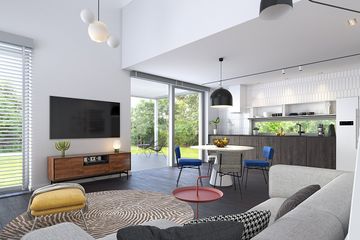  Projekt domu Radosny 5 (WAW1144) - projekt domu parterowego z poddaszem - Zdjęcie 5