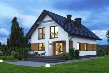  Projekt domu Gładyszów 3m21 (KRP2480) - projekt domu parterowego z poddaszem - Zdjęcie 2