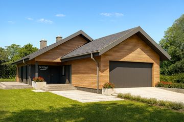  Projekt domu TK102g2 (WBE1007) - projekt domu parterowego - Zdjęcie 1