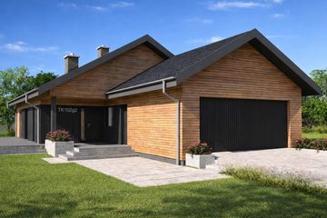  Projekt domu TK102g2 (WBE1007) - projekt domu parterowego - Zdjęcie 1