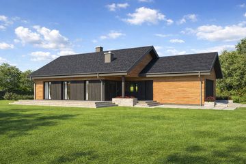  Projekt domu TK102g2 (WBE1007) - projekt domu parterowego - Zdjęcie 2