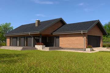  Projekt domu TK102g2 (WBE1007) - projekt domu parterowego - Zdjęcie 3