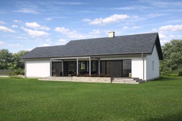 Projekt domu TK82g2 - parterowy dom o powierzchni 136,17 m², dach dwuspadowy - ujęcie 3