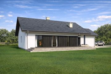 Projekt domu TK82g2 - parterowy dom o powierzchni 136,17 m², dach dwuspadowy - ujęcie 4